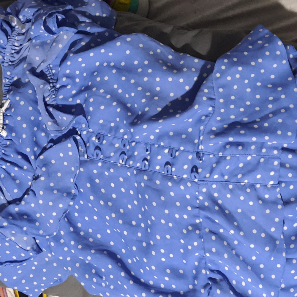 Blue shoulder shirt small